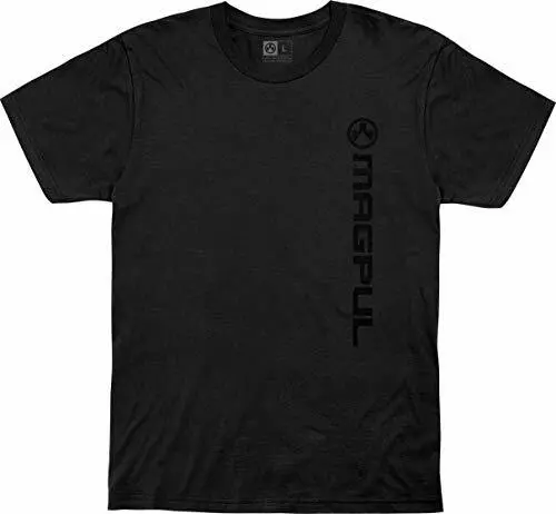 Mapgul Cotton Crew Neck T-Shirt for Men, Vert Logo Black, Small