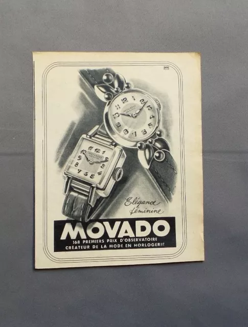 Antique Advertisement Pub Advert Clipping 120517 / Movado Watch Feminine Elegance