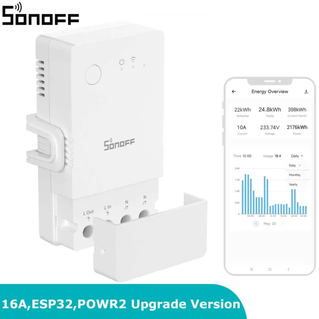 SONOFF POWR3 Elite WiFi Smart 16A Schalter Modul Leistungsmessung APP-Steuerung