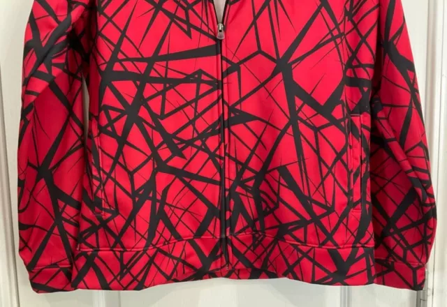UNDERARMOR MENS HOODED Jacket Size M Red Black Abstract Stripes 40 $34. ...