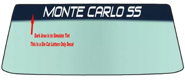 For Monte Carlo Vehicle Windshield Banner Die Cut Vinyl Decal W/Application Tool