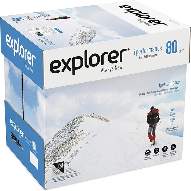 253669 EXPLORER - Carta bianca multiuso per stampante - A4 80 gr - 5 confezioni