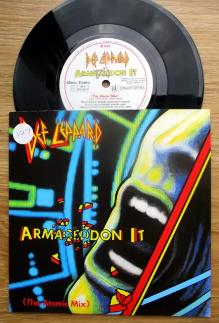 DEF LEPPARD ARMAGEDDON IT ( The Atomic Mix ) 7"  LEPP 4  vinyl  single    NEW