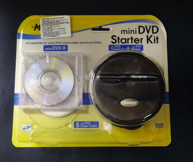 Memorex Mini DVD Starter Kit Includes 1 mini DVD-R, DVD travel case & Marker