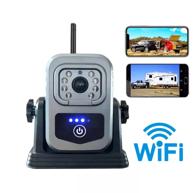 Wireless Truck WiFi Magnetic Base Powered Reverse Camera For iOS/Android iPhone