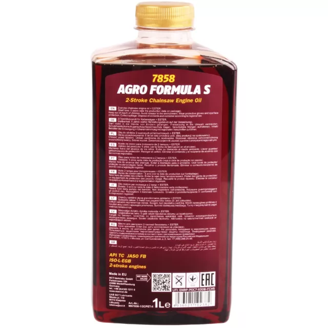 4L Mannol 2-Takt Motoröl Agro Formula S 2Takt 2T Öl Zweitaktöl Api Tc Jaso Fb 3