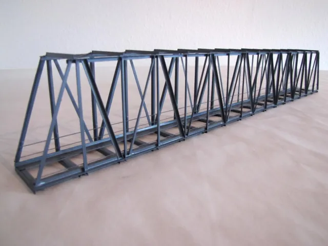 TT Lange Kastenbrücke 52cm, eingleisig grau KT52 Hack 36000