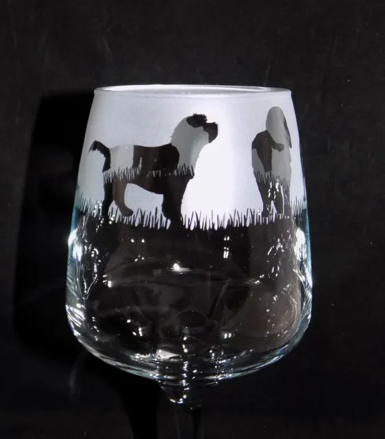 New 'COCKAPOO' Hand Etched Large Wine Glass with Gift Box - Unique Gift!