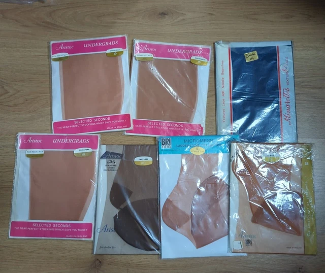 7 X Vintage Stockings Bundle Size 10/10.5 (Aristoc/Budget/Minasettes)