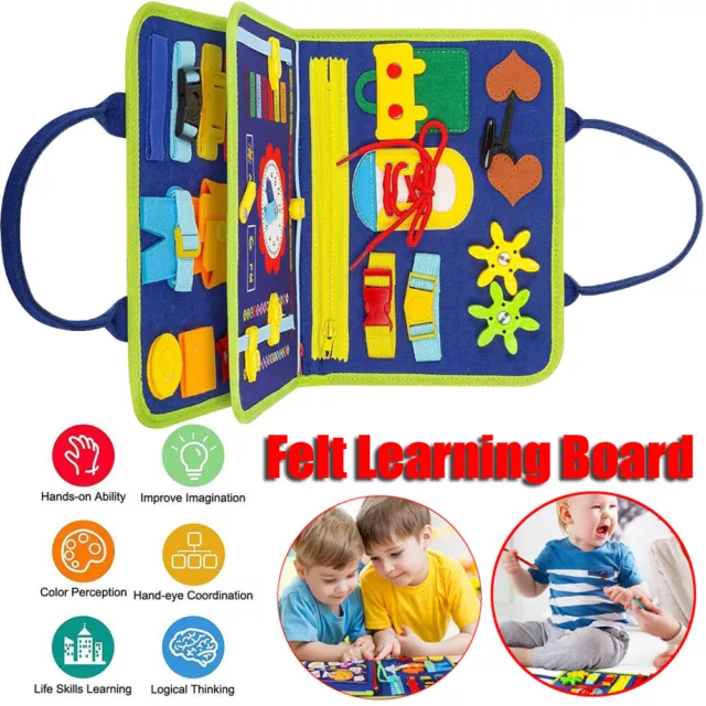 Montessori® Activity Board, Montessori Holzspielzeug, Lernspielzeug  Montessori® by Busy Kids mehrfarbig 