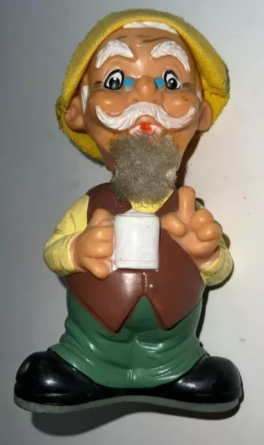 ALPS Japanese Vintage Tinto Key Wind Up Old Man w/ Coffee Cup Figure