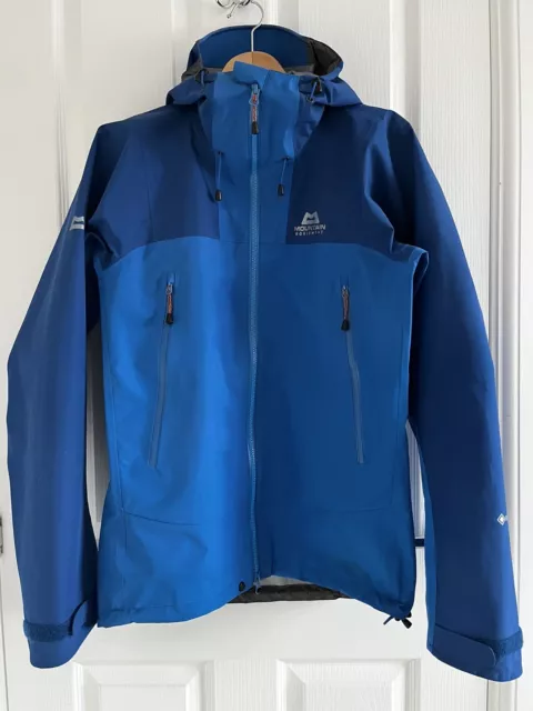 MOUNTAIN EQUIPMENT RUPAL Goretex Shell Jacket Mens Size Small Blue