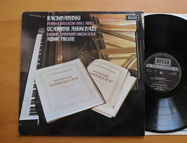 SXL 6554 Rachmaninov Piano Concerto 1 & 2 Ashkenazy Previn Decca UK Pressing