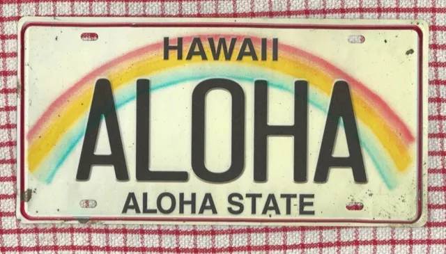 HAWAII Souvenir License Plate, metal