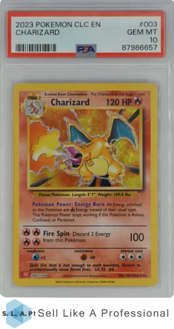 2023 POKEMON CLC-TRADING CARD GAME CLASSIC CHARIZARD & HO-OH ex DECK 003 PSA 10