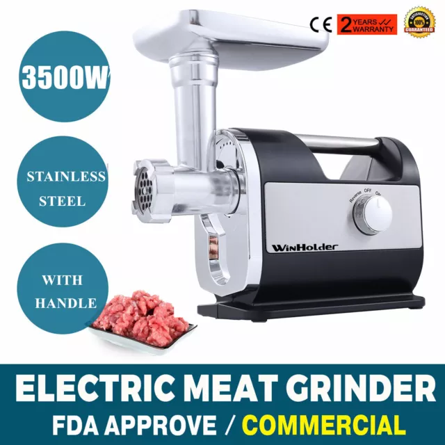 3200W Powerful Electric Mincer Meat Grinder Sausage Maker Multiple Attachment CE