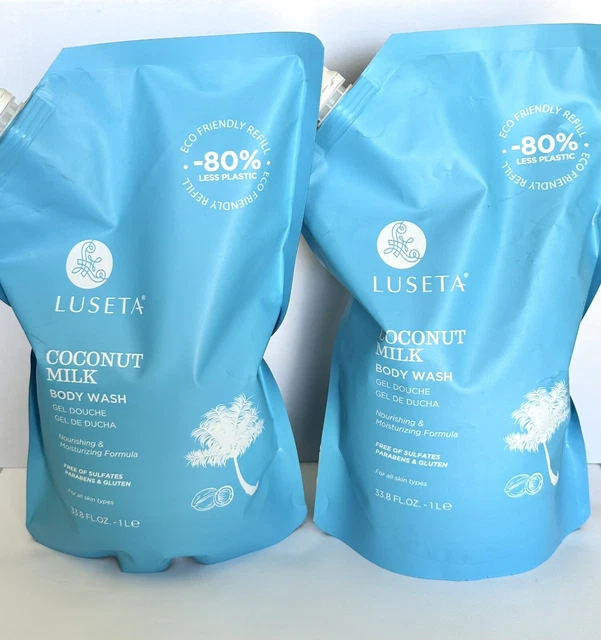 (2PK) LUSETA COCONUT MILK Nourishing Moisturizing BODY WASH All Skin