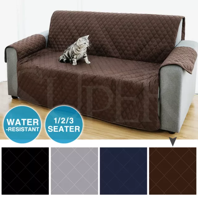 Sofa Cover Quilted Couch Covers Lounge Protector Slipcovers 1/2/3/4 Seater Pet