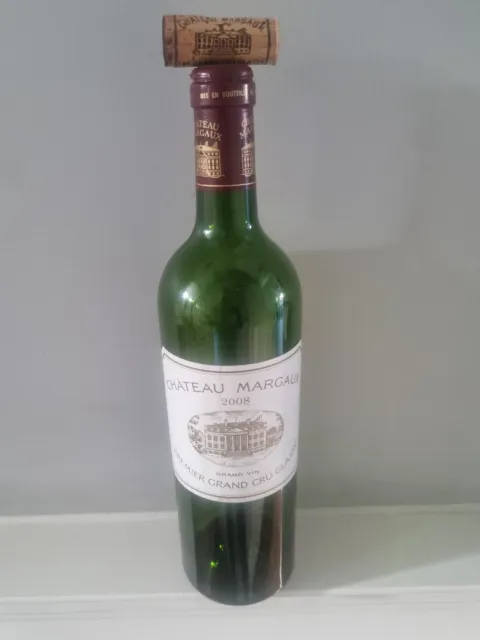 Chateau MARGAUX 2008, Rare Empty Bottle WITH ORIGINAL CORK