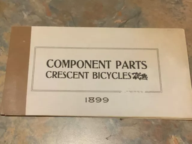 Crescent Bicycles Component Parts 1899 Catalogue Western Wheel Works TOC