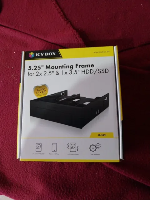 ICY BOX IB-5251 Einbaurahmen für 2x2,5" 1x 3,5" HDD/SSD 60082 B-Ware