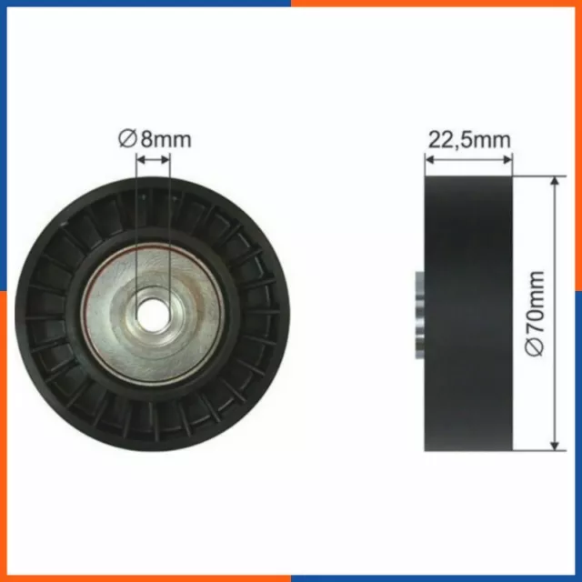Galet tendeur de courroie d'accessoire pour BMW | QTA1017, 331316170320, 10760