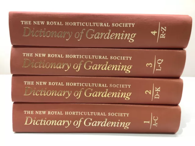 The New Royal Horticultural Society Dictionary of Gardening 1992 - 4 Volumes