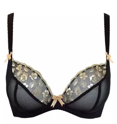 Reggiseno con ferretto Curvy Kate Dita Plunge taglia 75H UK 34FF pizzo maglia scollo basso