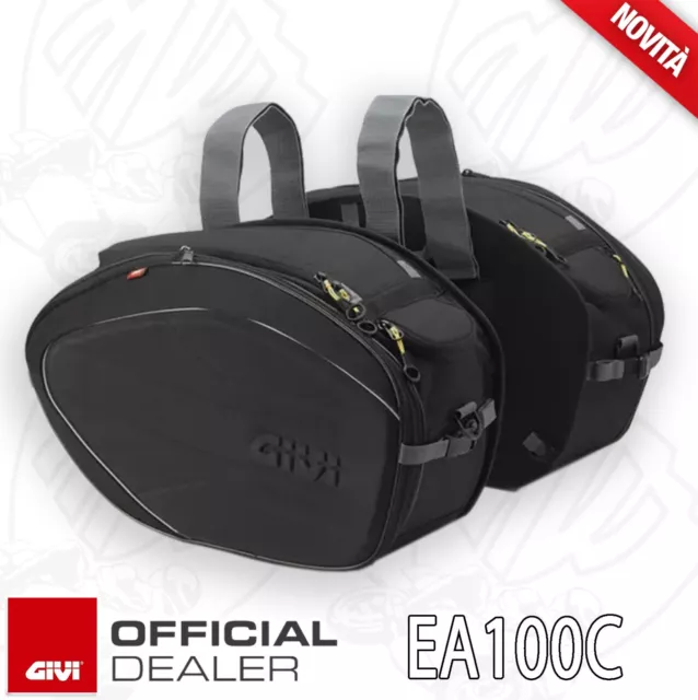 Paire Sacoches Latérales Moto GIVI EA100C Side Sacs Extensible 40LT