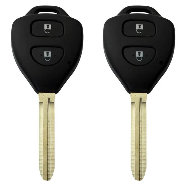 2 x Key Remote Button Shell for Toyota Rav4 Corolla Camry Prado Echo Hilux Yaris