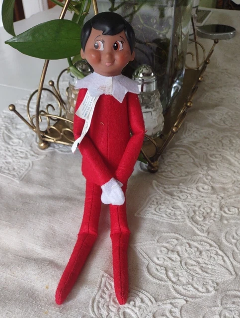CCA And B Boy Elf on the Shelf Brown Hair Brown Eyes Plush Plastic Face 2005