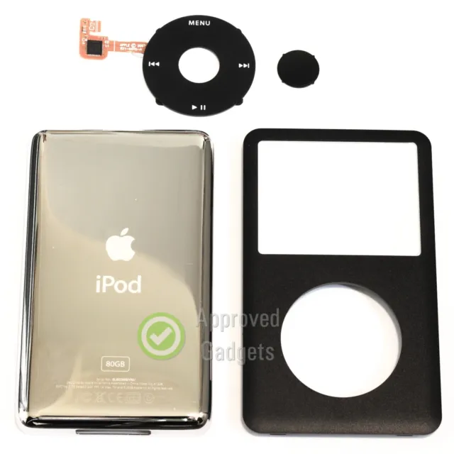 iPod Classic Full Housing Kit A1238 6th 7th Gen Front Back Wheel Button Set 6 7G