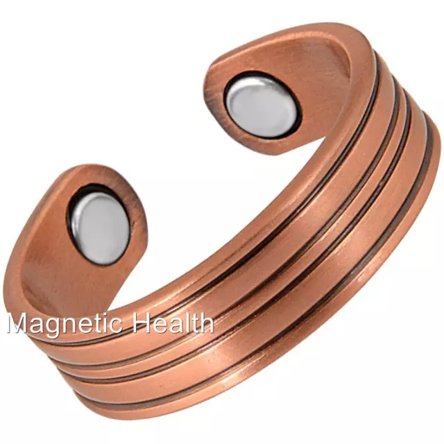 Mens Ladies Copper Magnetic Healing Ring Arthritis Pain Relief R5