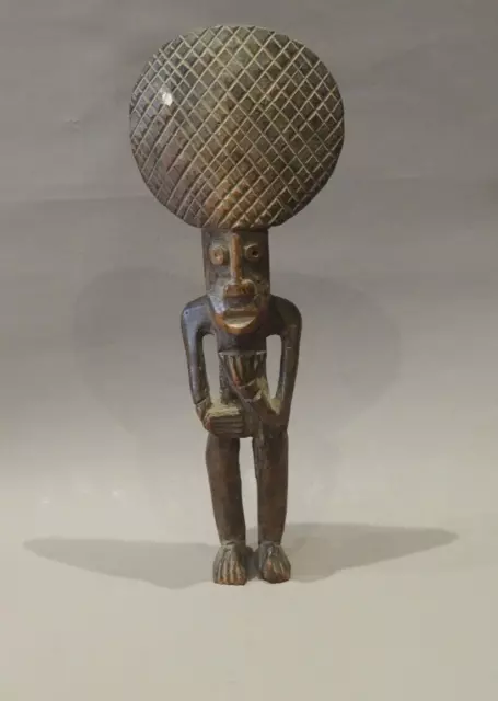 Good Large West African Cameroon Tikar Tribal Art Carved Wooden Standing Figure