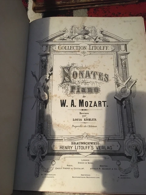 3 Anciens livres Partitions Musique MOZART Œuvre Complète Vol 1, 2 Et 3 2