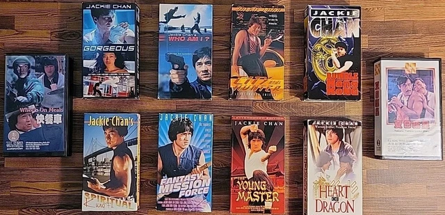 LOT OF 10 Jackie Chan VHS tapes Rumble In Hong Kong Heart Of