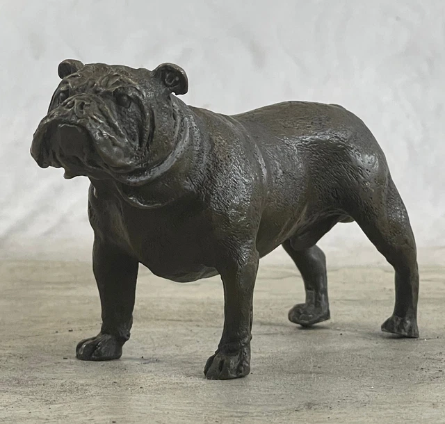 Statue Dobermann Coupé - Buste Chien Miniature Art Dog - Résine Bronze - Édition Limitée Neuve