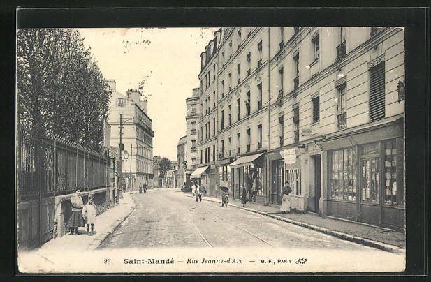 CPA Saint-Mandé, Rue Jeanne-d'Arc 1917