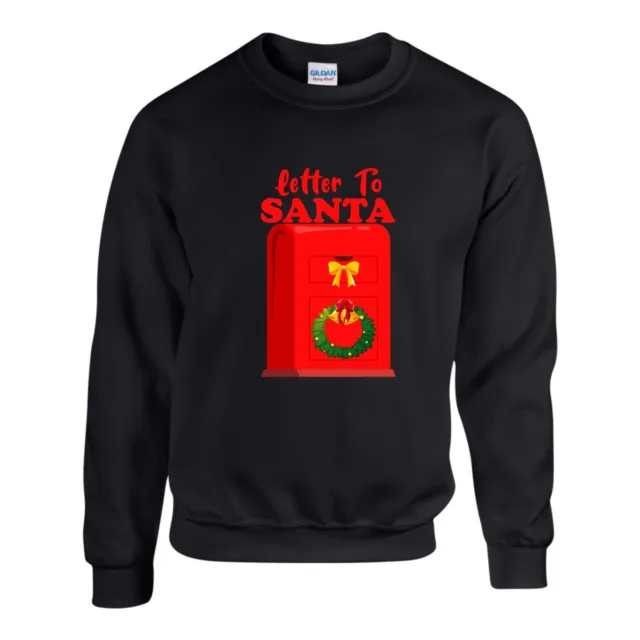 Letter To Santa Christmas Jumper, Funny Ugly Xmas Gift Sweatshirt Unisex Top