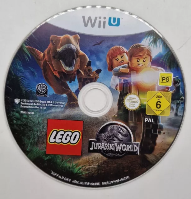 Lego Jurassic World Nintendo Wii U - ***DISC ONLY*** - PAL