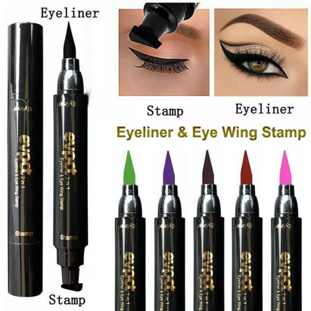 Double Head Liquid Eyeliner Pen Winged Eye Liner Pencil Stamp Makeup