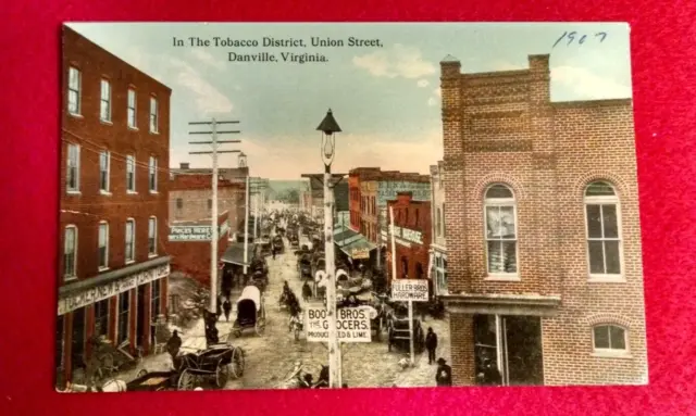 In The Tobacco District ~ Union Street ~ Danville VA early 1900's