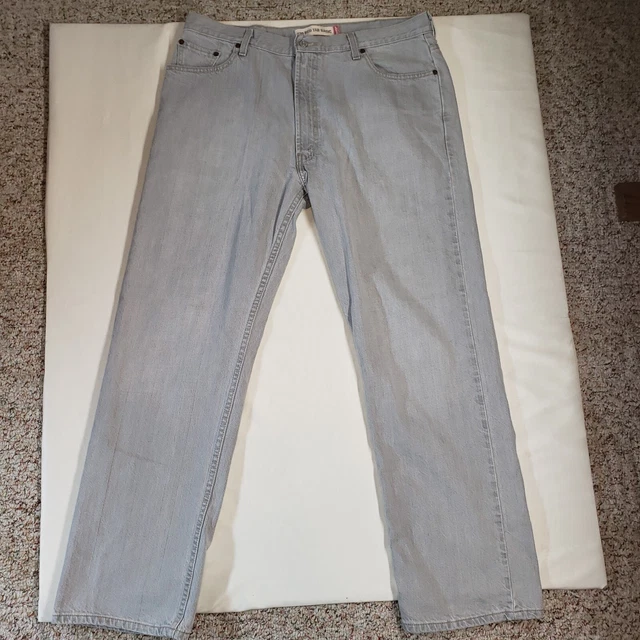 Vintage Men's Levi's 520 Red tag Basic, Original Rivet light gray Jeans, 38x32 Vintage Men's Levi's 520 Red tag Basic, Original Rivet light gray Jeans, 38x32