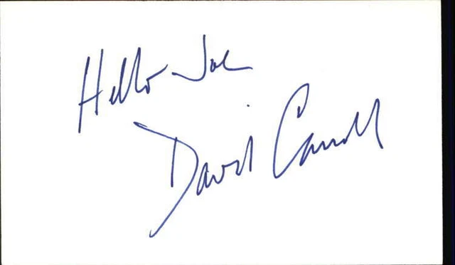 David Carroll d. 1992 Rockabye Signed 3"x5" Index Card
