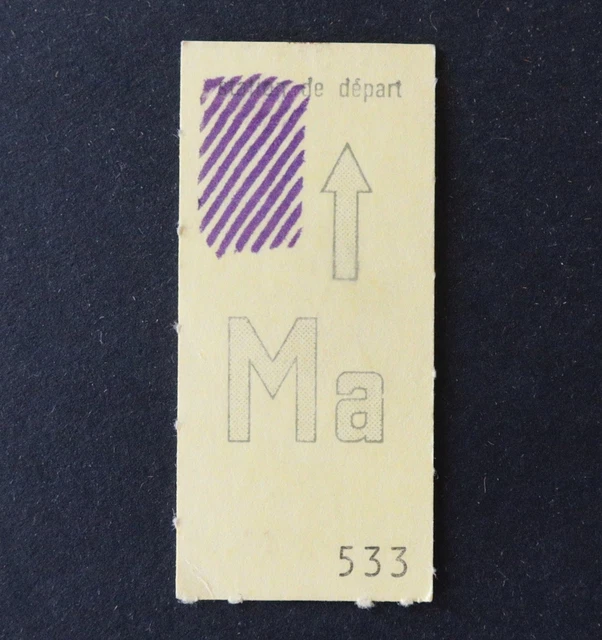 Ancien Ticket De Métro Parisien – Coupon Hebdomadaire Jaune RATP/SNCF De 1986
