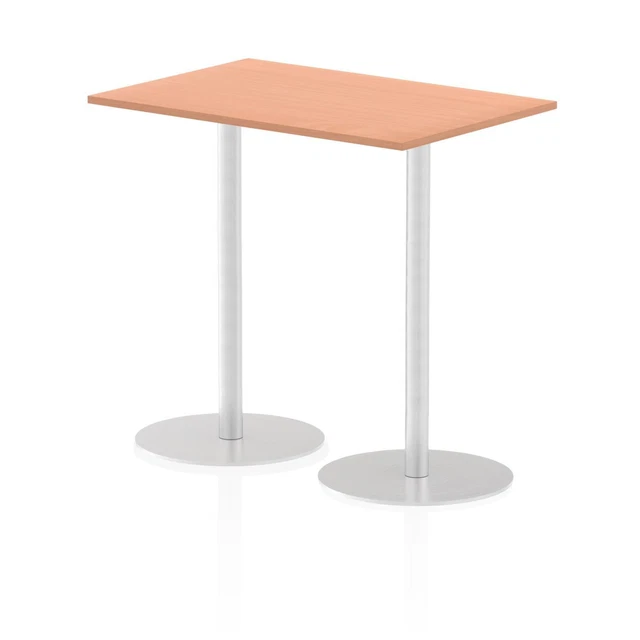 Dynamic Italia 1200 X 800Mm Poseur Rectangular Table Beech Top 1145Mm High Leg I