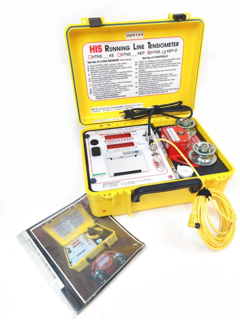 HIS Running Line Tensiometer HTNS10KEP-D 10000Lb, Load Sensor w Printer & Logger