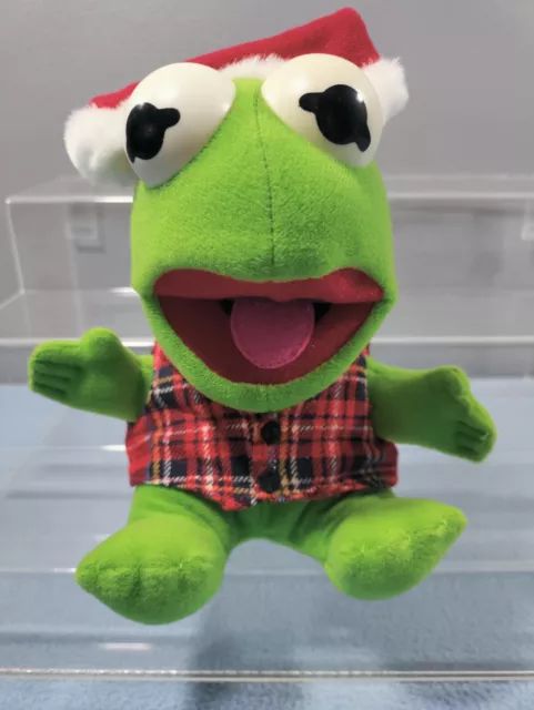1987 Christmas Baby Kermit The Frog 7" Plush Toy Stuff Animal Jim Henson Muppets