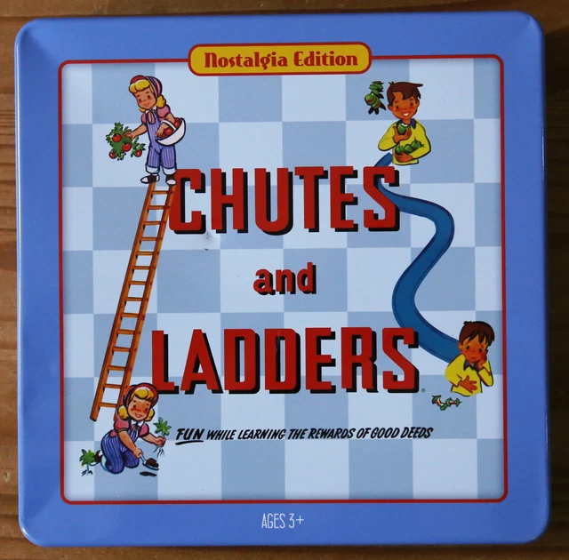 CHUTES AND LADDERS Game (Snakes & Ladders) Nostalgia Edition in Tin £12.51 PicClick UK