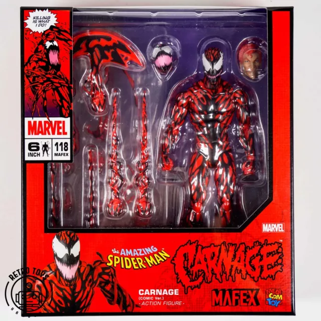 MAFEX CARNAGE MEDICOM 118 Spider-Man Deluxe Action Figure #118 NEU & OVP Venom